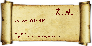Kokas Aldó névjegykártya